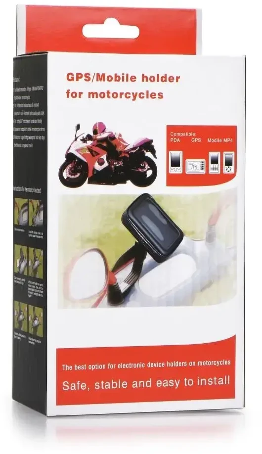 Oem Motociklo laikiklis vandeniui nepralaidus mobiliajam telefonui su užtrauktuku ( 4,8" - 5,5" ) juodas