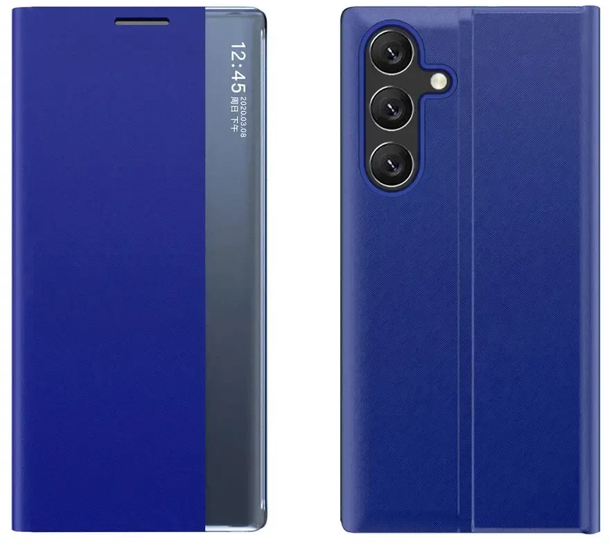 Nillkin New Sleep View atverčiamas su stoveliu Samsung Galaxy A35 – dėklas telefonui juodos spalvos