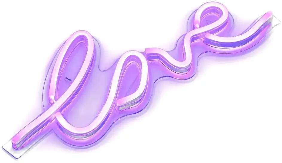 OEM neoninis LED USB - LOVE modeliai