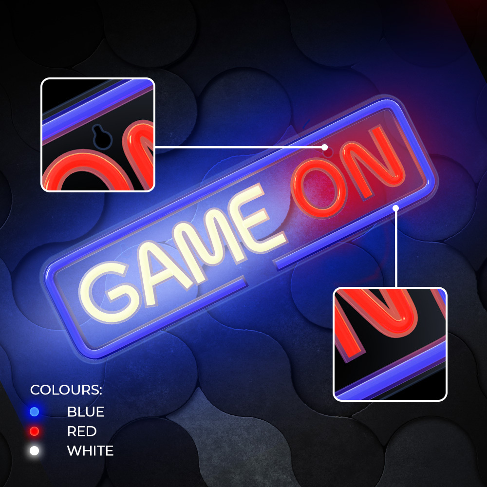 Neoninis PLEXI LED GAME ON daugiaspalvis FPNE23 Forever Light