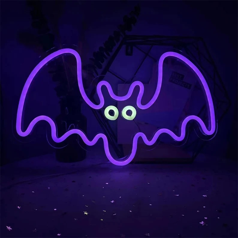 TelForceone Neoninis PLEXI LED FLYING BAT violetinės spalvos inis FPNE11"Forever" šviesiai
