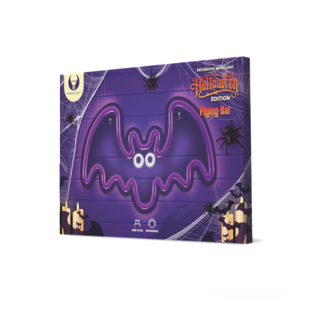 TelForceone Neoninis PLEXI LED FLYING BAT violetinės spalvos inis FPNE11"Forever" šviesiai