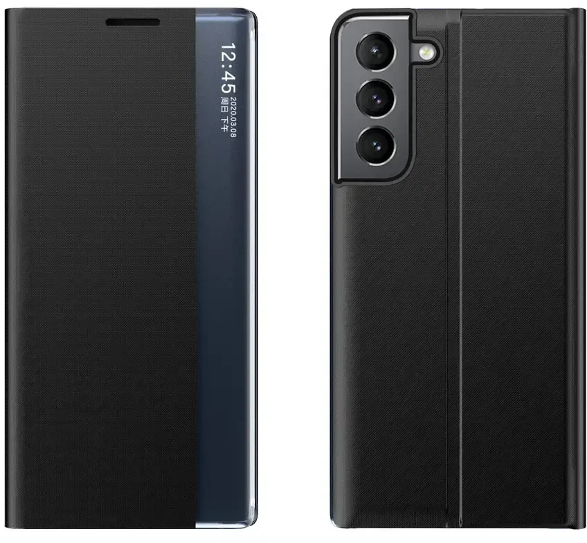 Hurtel New Sleep dėklas skirtas Samsung Galaxy S22 + (S22 Plus), juodas