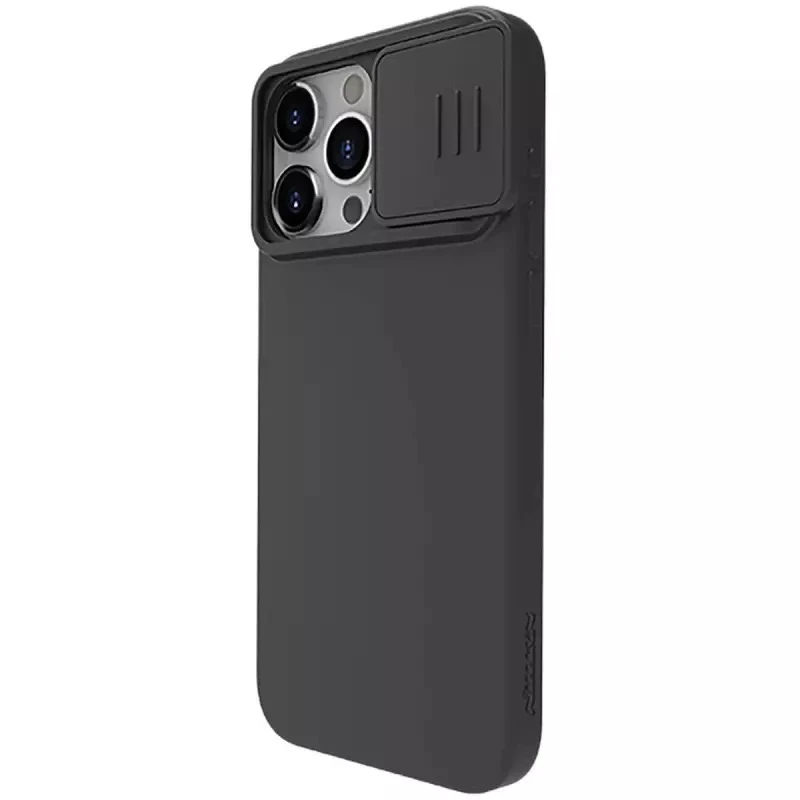 Dėklas Nillkin CamShield Silky Silicone Apple iPhone 15 Plus juodas