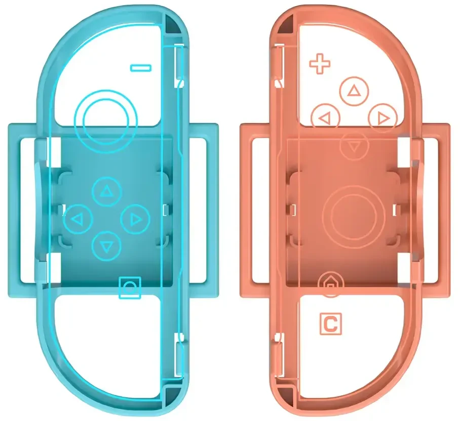 Hurtel Nintendo Switch 23-in-1 Family Priedas Pack 2 - Oranžinis and Mėlyna Set