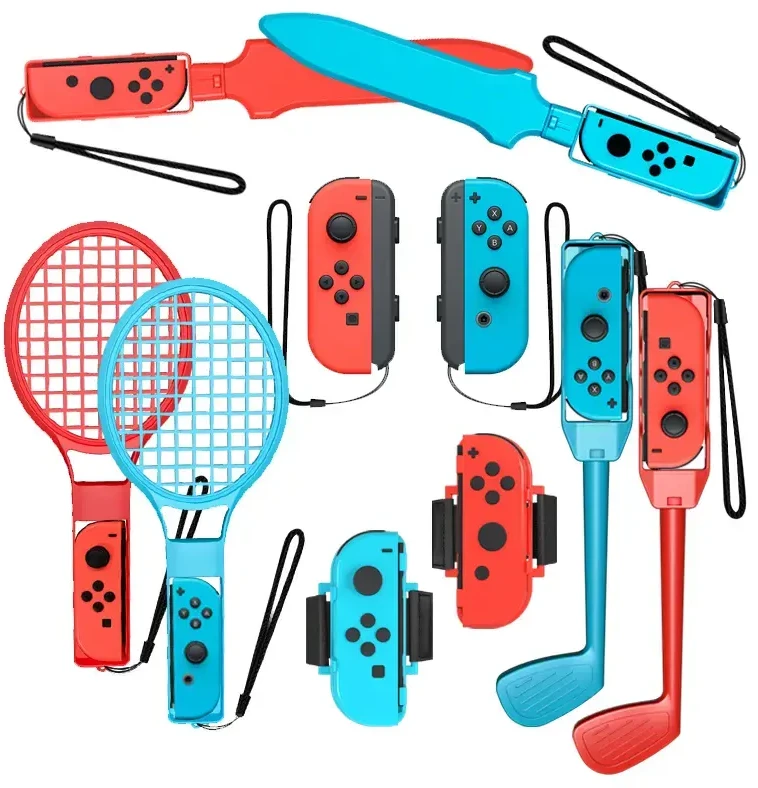 Hurtel Nintendo Switch Sports 10-in-1 Family Priedas Pack - Raudona and Mėlyna