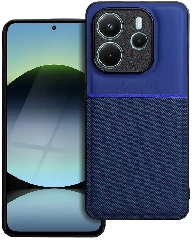 Oem NOBLE dėklas skirtas Xiaomi Redmi Note 14 4G (GLOBAL - 163,25mm x 76,55mm x 8,16mm) mėlynos spalvos