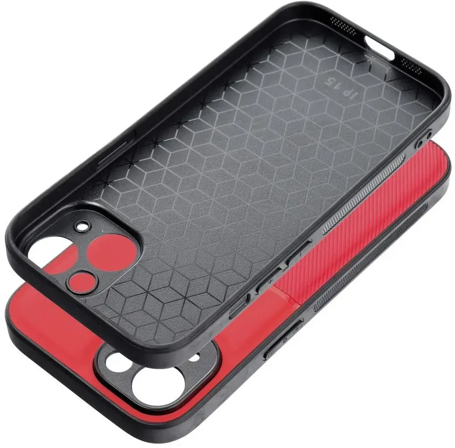 OEM dėklas, skirtas iPhone 15, kilnus, raudonas