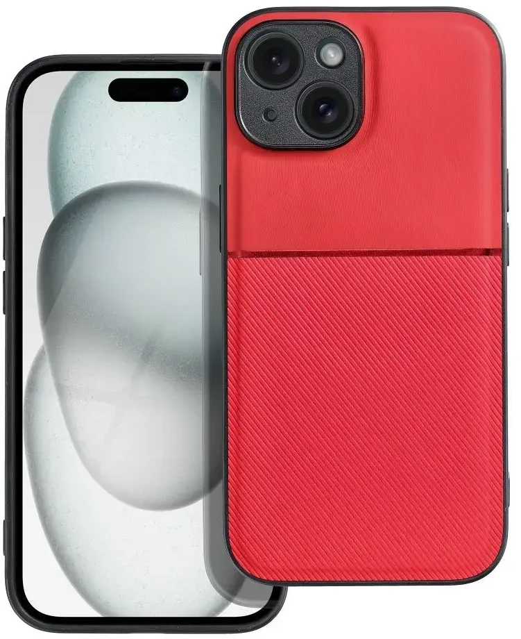 OEM dėklas, skirtas iPhone 15, kilnus, raudonas