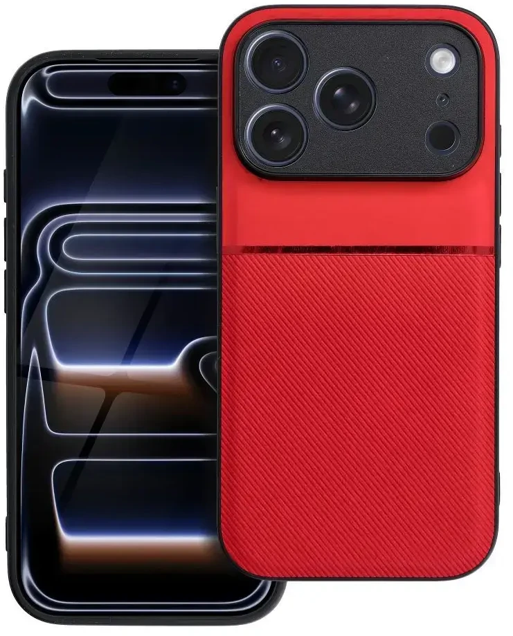 OEM dėklas, skirtas iPhone 17 Pro / 18 Pro (žemas kameros kraštas), kilnus raudonas