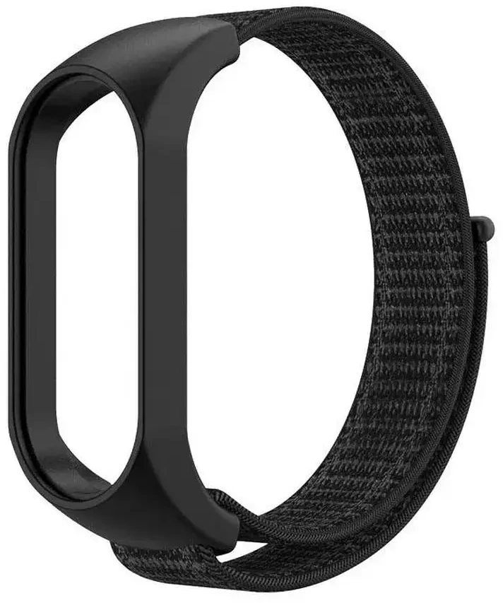 Oem Nylon apyrankė skirta Xiaomi Mi Band 5 / 6 / 7 juodos spalvos (05)