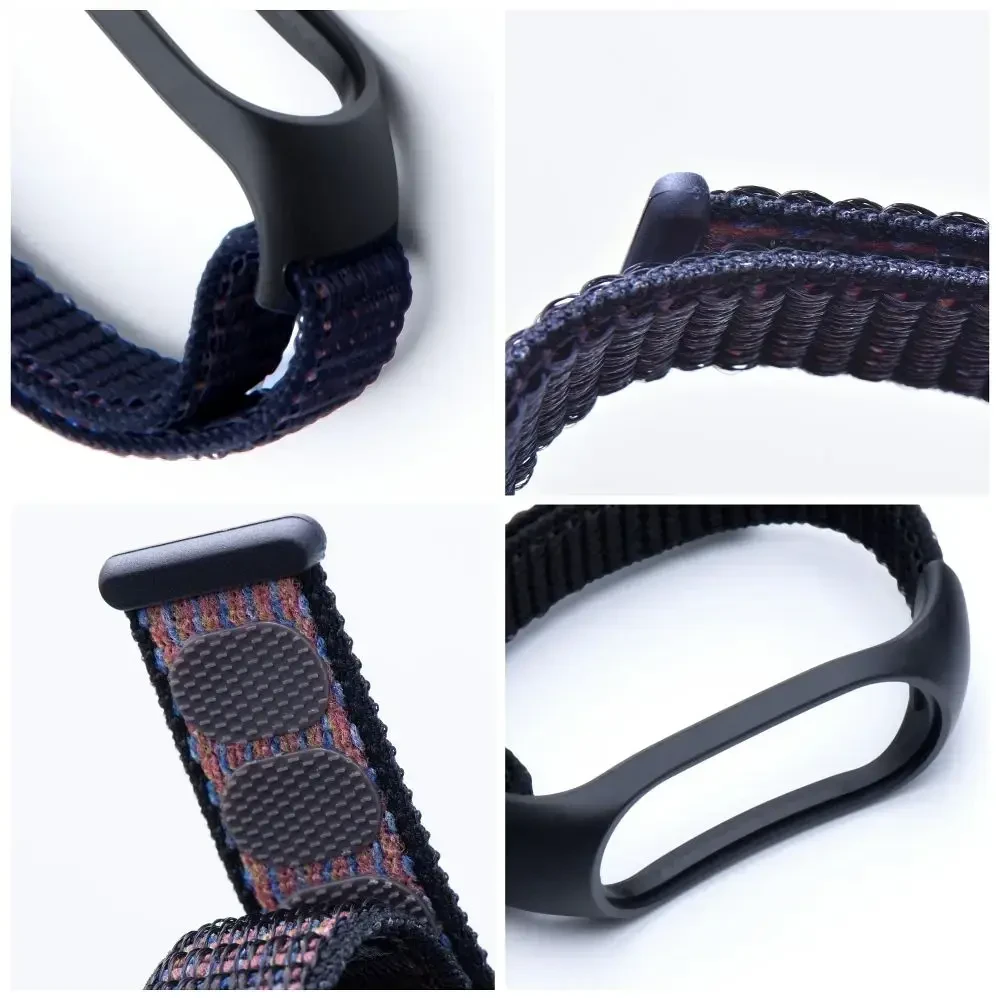 Oem Nylon apyrankė skirta Xiaomi Mi Band 5 / 6 / 7 juodos spalvos (05)