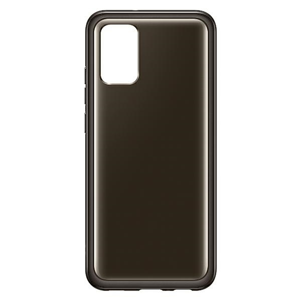 Dėklas QA026TBE Soft Clear Cover for Samsung Galaxy A02S Juodas (Juodas)