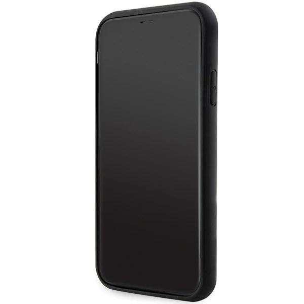 Karl Lagerfeld dėklas, skirtas iPhone 11 / Xr KLHCN61SAKHPCK juodos spalvos Saffiano Monogram Choupette