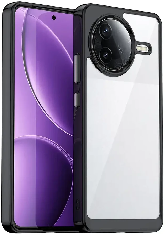 Hurtel Outer Space dėklas su Gel Frame skirtas Xiaomi Poco F7 Ultra – skaidrus