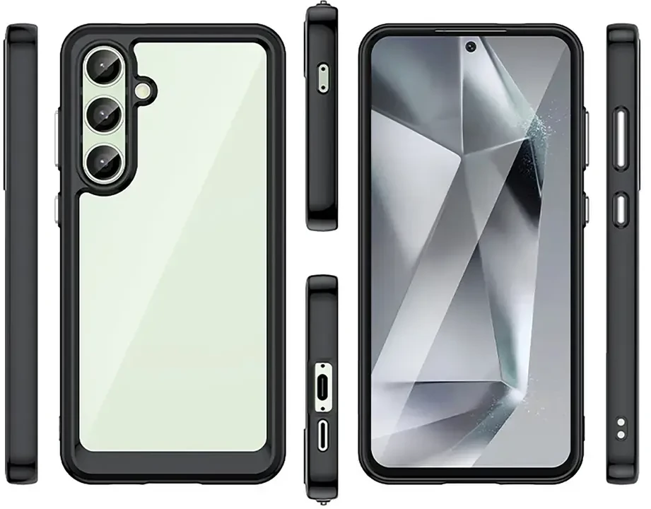 Hurtel Outer Space Case Samsung Galaxy S24 FE – dėklas telefonui juodos spalvos