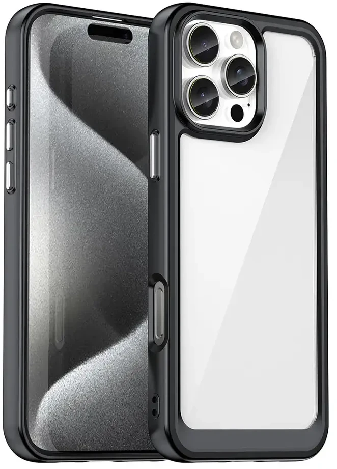 Hurtel Outer Space Gel Frame Apple iPhone 16 Pro Max – dėklas telefonui raudonos spalvos