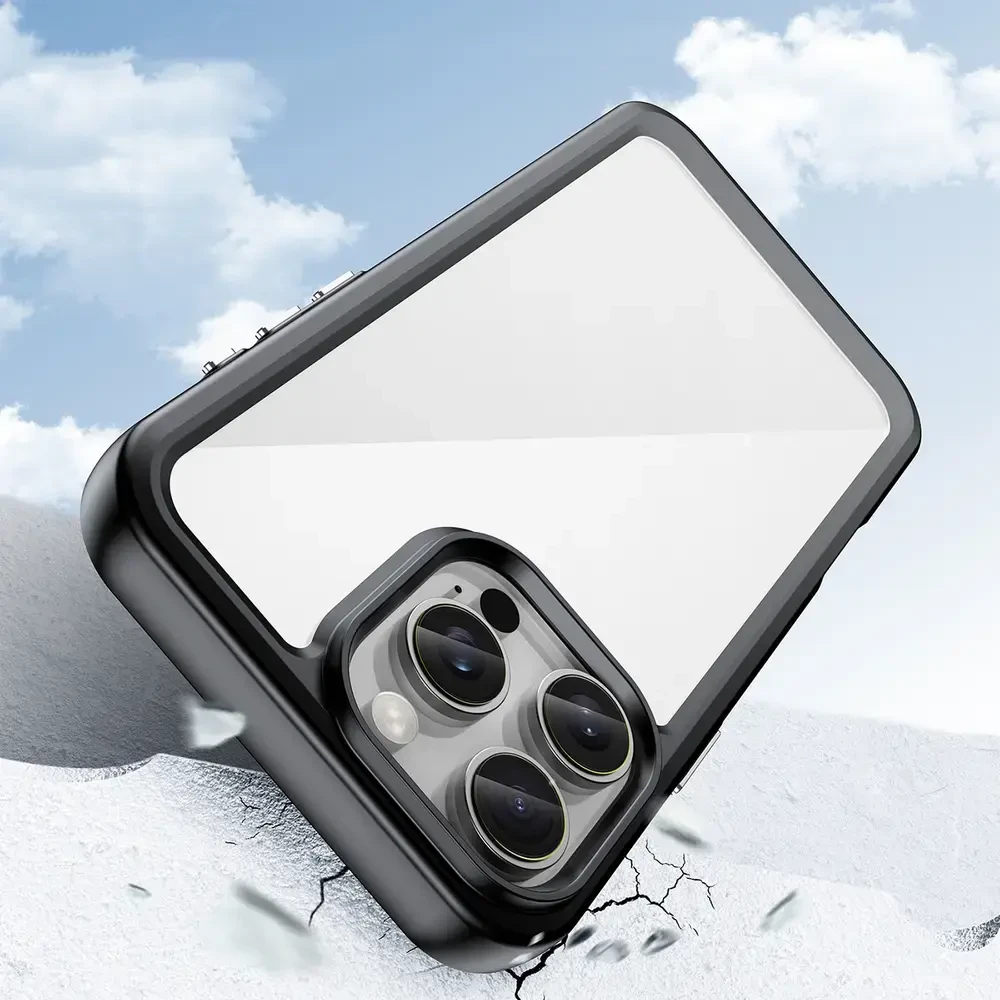 Hurtel Outer Space Gel Frame Apple iPhone 16 Pro Max – dėklas telefonui raudonos spalvos
