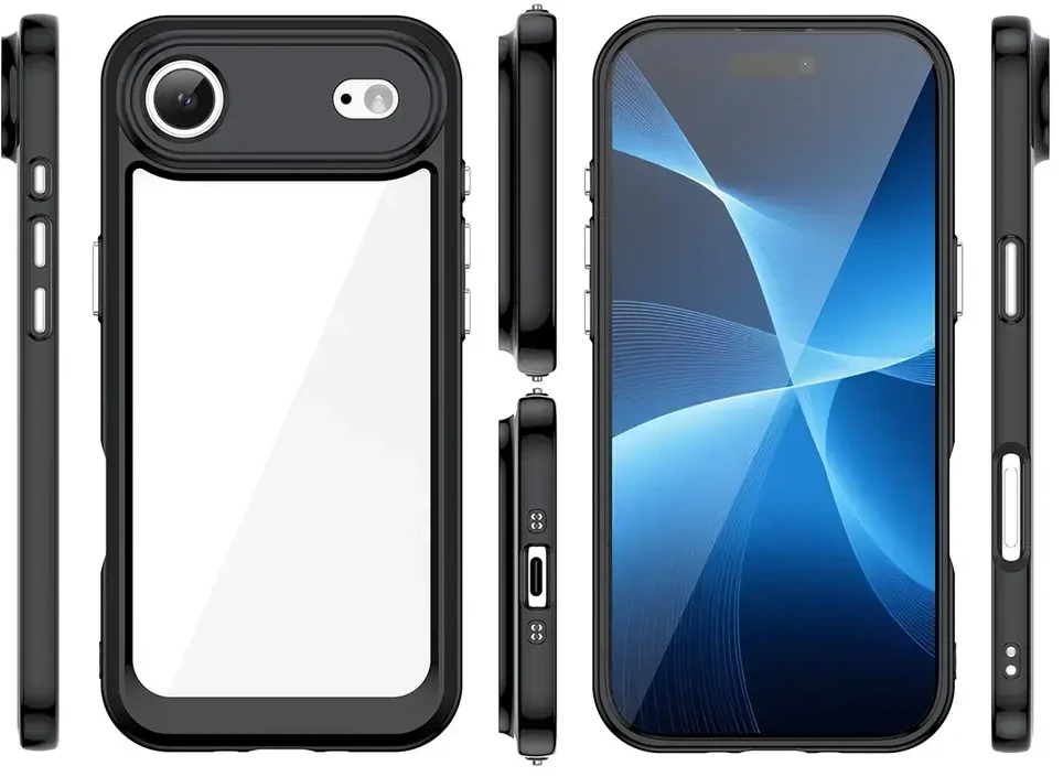 Hurtel Dėklas Outer Space skirtas Apple iPhone 17 Air – juodos spalvos skaidrus