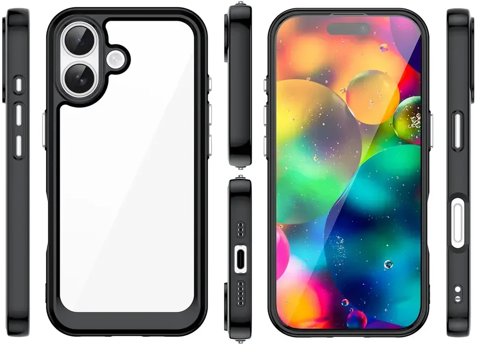 Hurtel Dėklas Outer Space skirtas Apple iPhone 17 – juodos spalvos skaidrus