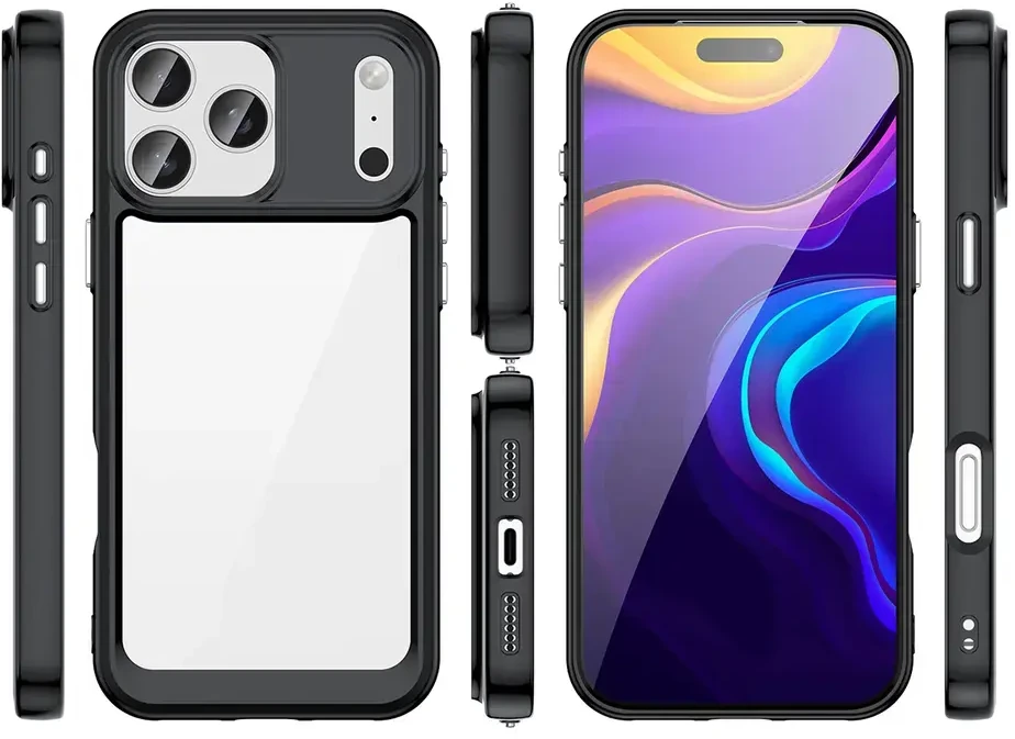 Hurtel Dėklas Outer Space skirtas Apple iPhone 17 Pro Max – juodos spalvos skaidrus