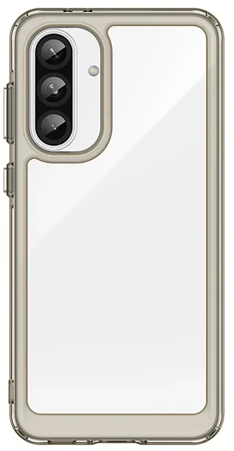 Hurtel Outer Space Samsung Galaxy A36 Cover with Flexible Frame – Semi-dėklas telefonui skaidrus, dėklas telefonui juodos spalvos