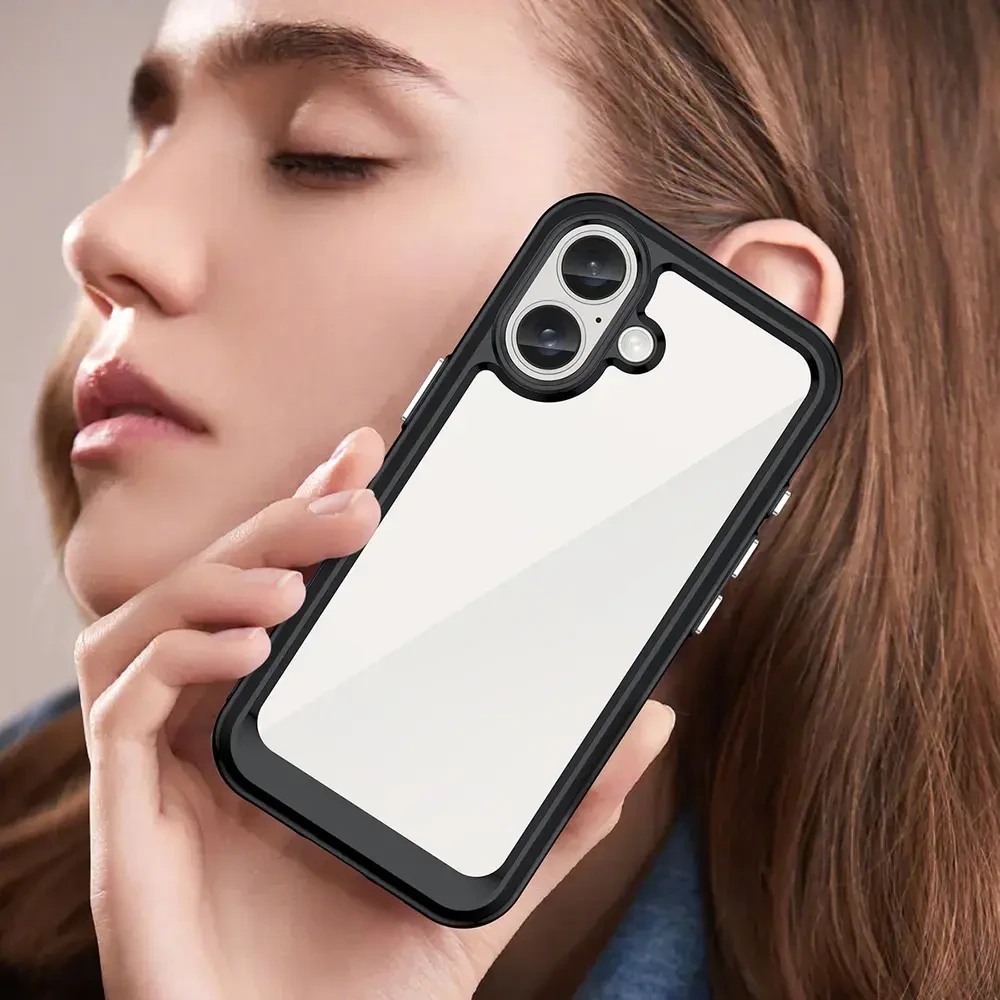 Hurtel Outer Space Gel Frame Apple iPhone 16 – dėklas telefonui raudonos spalvos