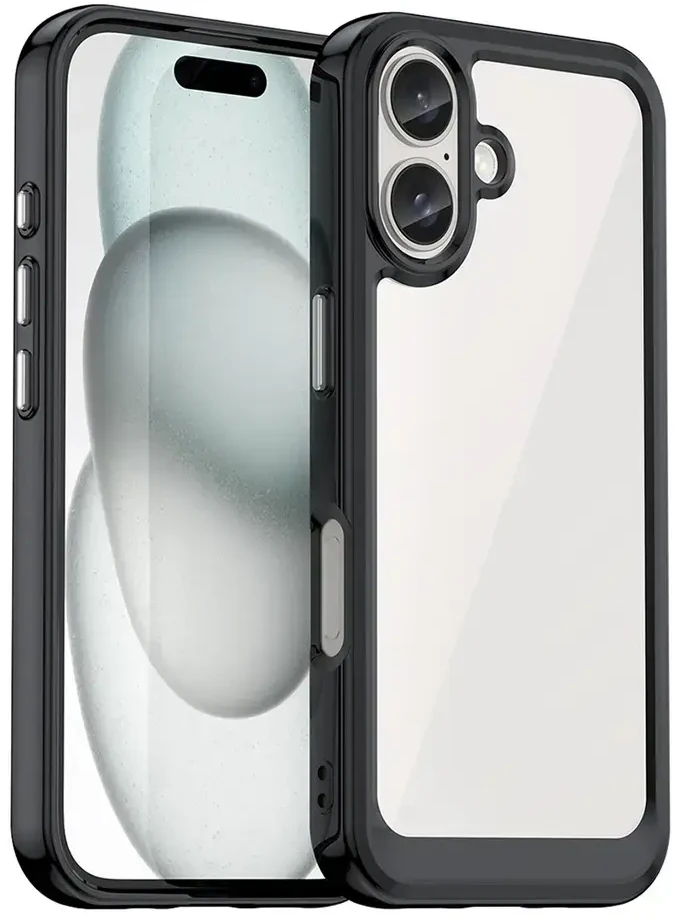 Hurtel Outer Space Gel Frame Apple iPhone 16 – dėklas telefonui raudonos spalvos