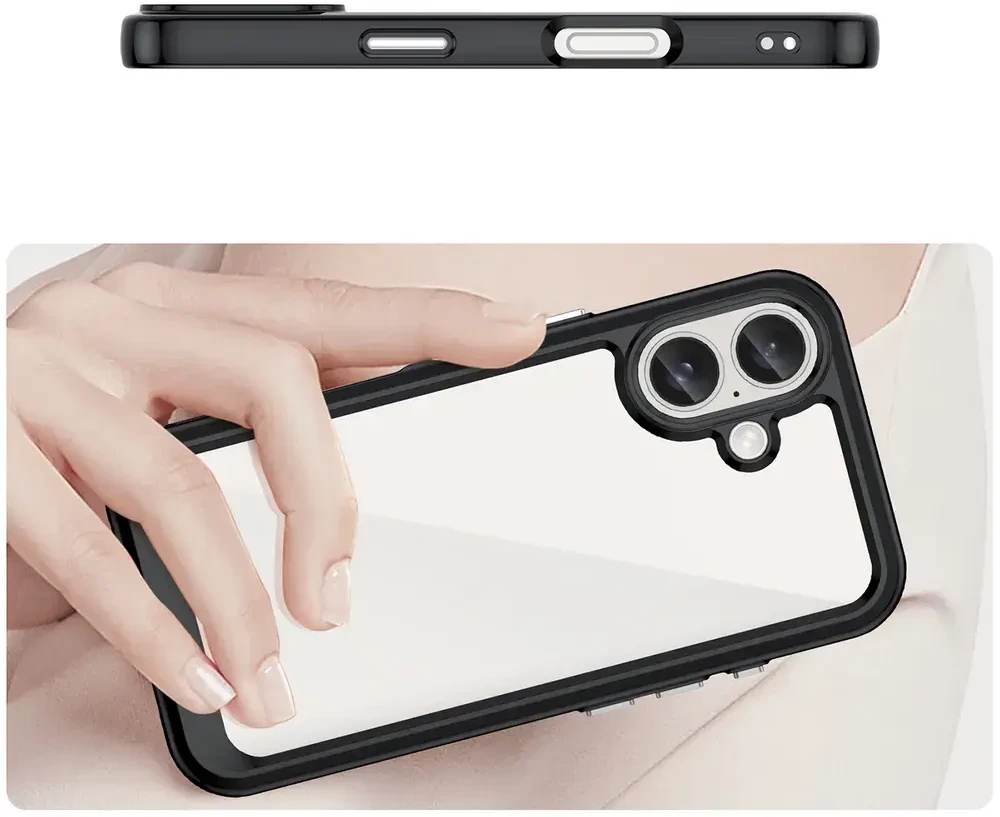 Hurtel Outer Space Gel Frame Apple iPhone 16 – dėklas telefonui raudonos spalvos