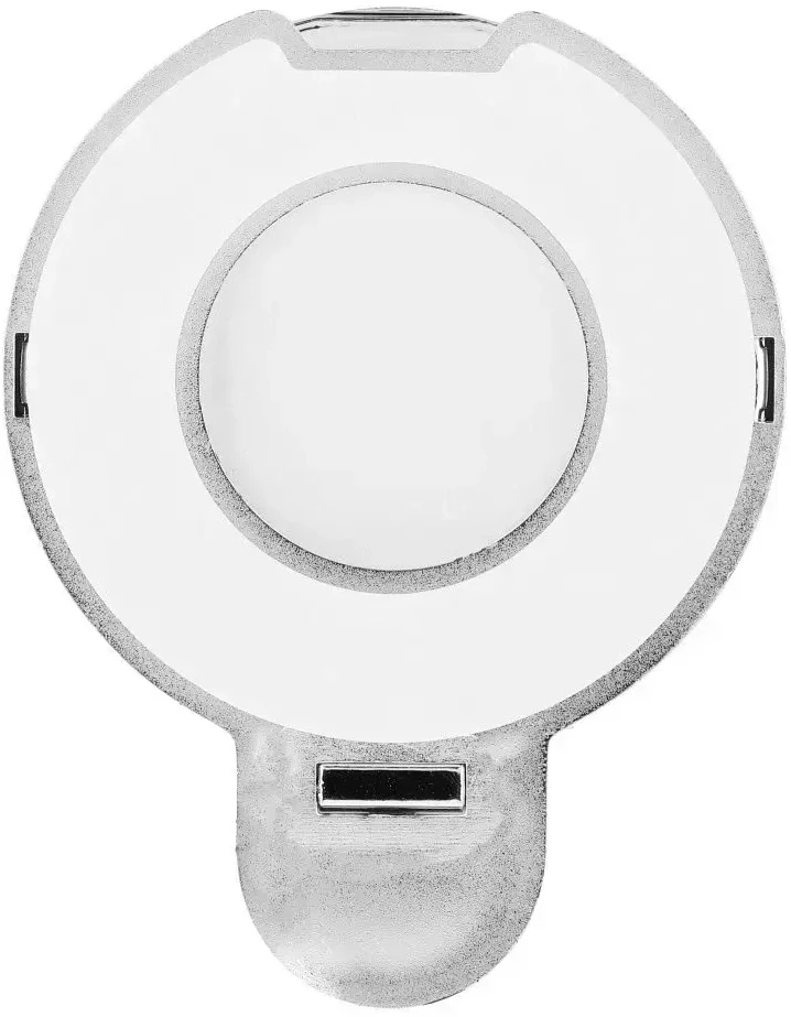OEM telefono stovas CIRCLE MIRROR - priklijuojamas - sidabrinis