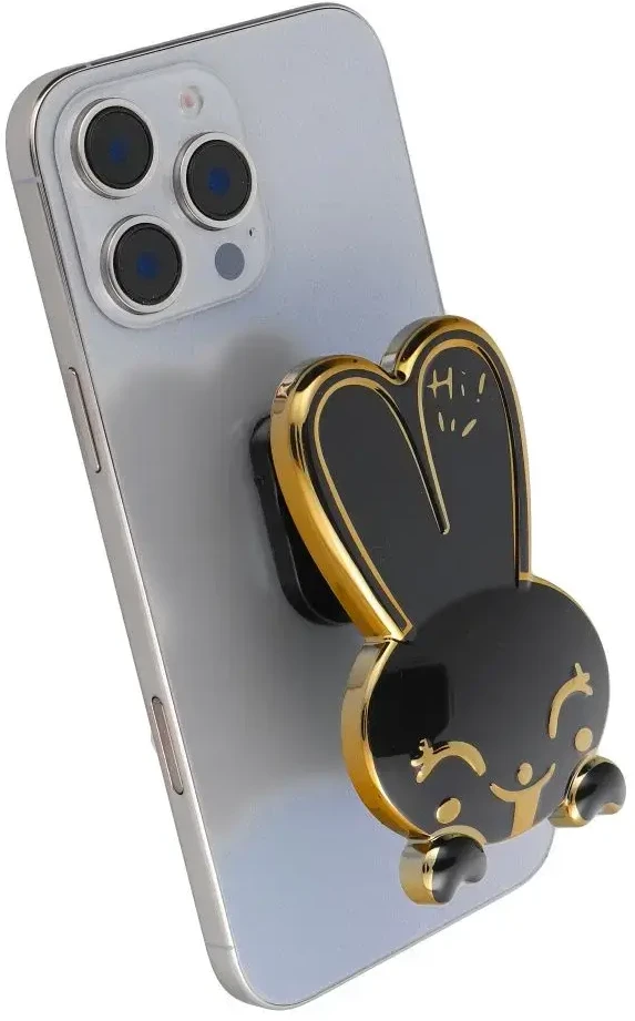 OEM telefono stovas RABBIT - priklijuojamas - juodas