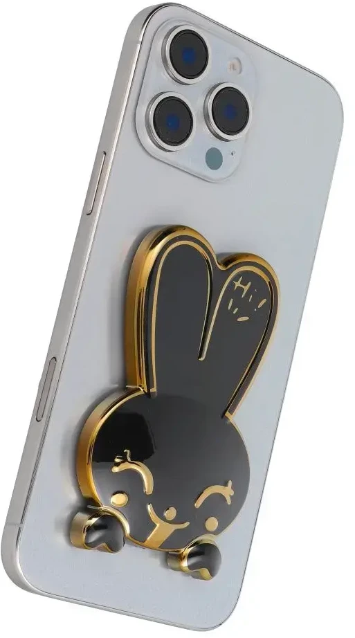 OEM telefono stovas RABBIT - priklijuojamas - juodas
