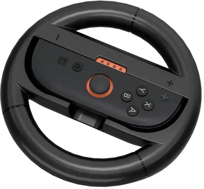 „Hurtel“ lenktyninis vairas „Nintendo Switch 2 Joy-Con“ valdikliui (2 vnt. pakuotė) - Juodas
