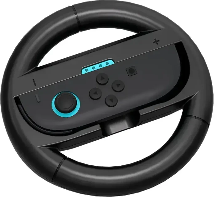 „Hurtel“ lenktyninis vairas „Nintendo Switch 2 Joy-Con“ valdikliui (2 vnt. pakuotė) - Juodas