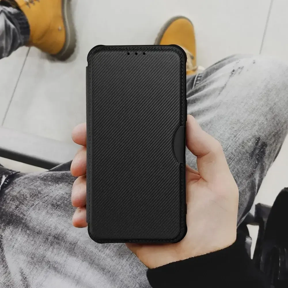 Dėklas Oem RAZOR Book skirtas Xiaomi Redmi Note 11 / 11S juodos spalvos