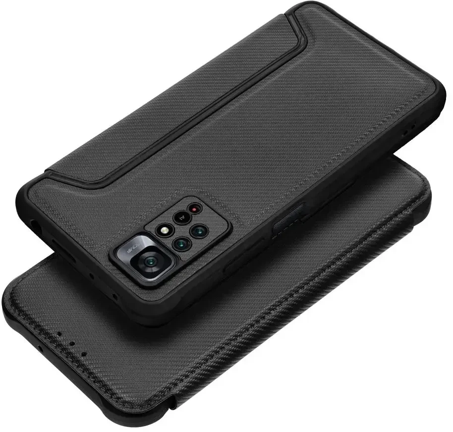 Dėklas Oem RAZOR Book skirtas Xiaomi Redmi Note 11 Pro / 11 Pro 5G juodos spalvos