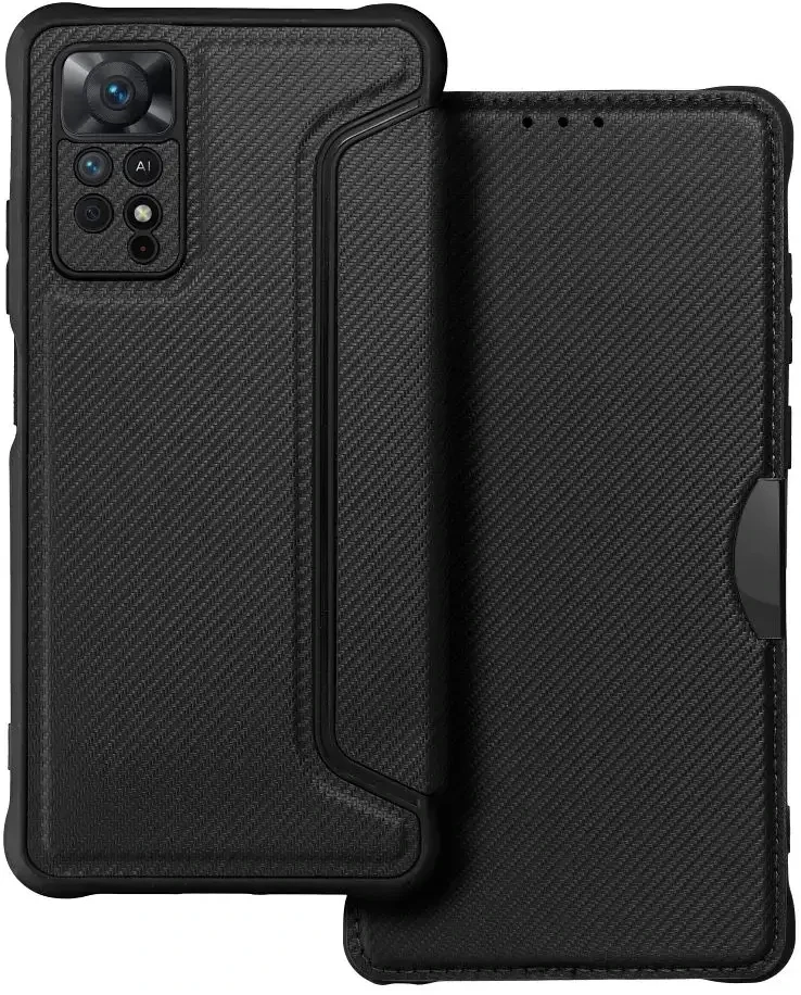 Dėklas Oem RAZOR Book skirtas Xiaomi Redmi Note 11 Pro / 11 Pro 5G juodos spalvos