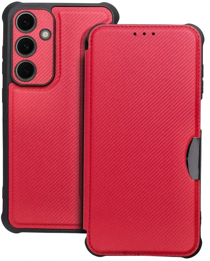 Dėklas Oem RAZOR Book skirta Samsung Galaxy S24 FE raudona
