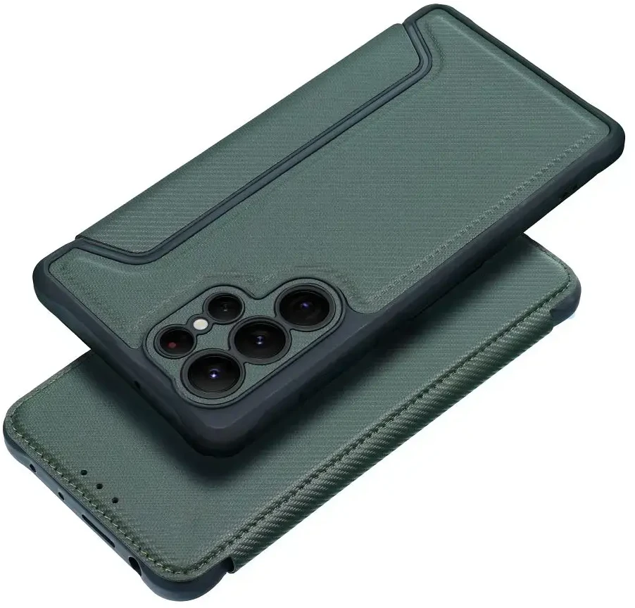 Dėklas Oem RAZOR Book skirtas Samsung Galaxy S25 Ultra žalios spalvos