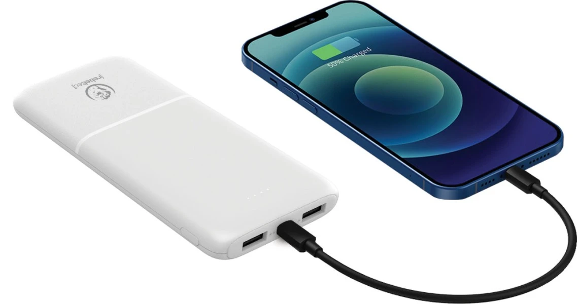 "Rebeltec" powerbank P10 10W 10000mAh baltos spalvos