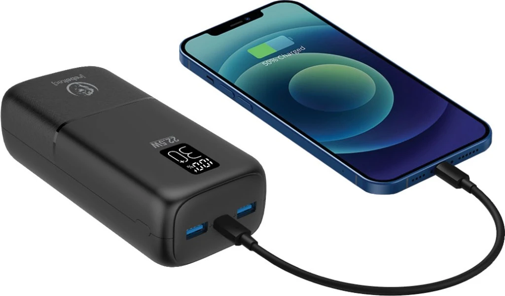 "Rebeltec" powerbank P30 22,5W 30000mAh 30W juodas