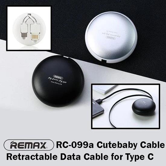 Oem REMAX kabelis Cutebaby RC-99a – USB į Type C – 1 metras baltos spalvos