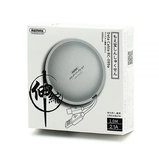 Oem REMAX kabelis Cutebaby RC-99t 2 in 1 – USB į Micro USB, Lightning – baltos spalvos