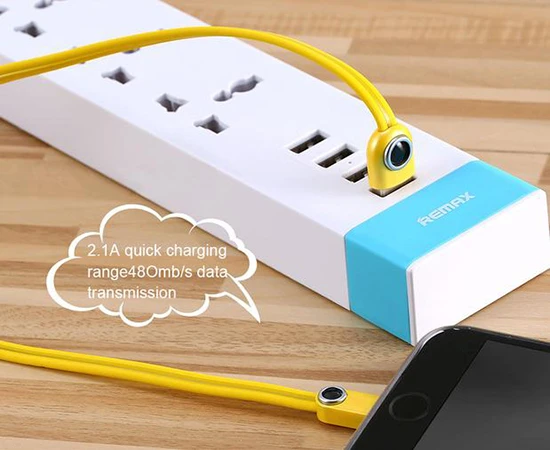 Oem REMAX Kabelis Lemen RC-101m – USB į Micro USB – geltonos spalvos