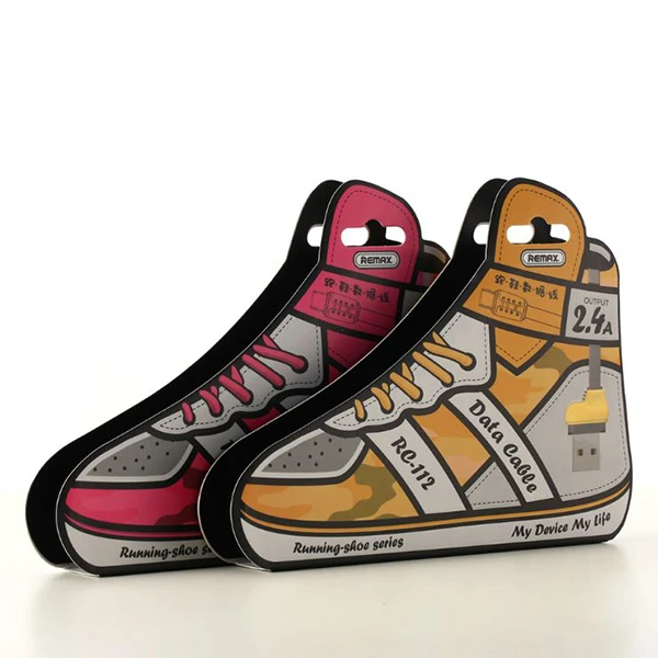 Oem REMAX Kabelis Running Shoe RC-112m – USB į Micro USB – 1 metras baltos spalvos