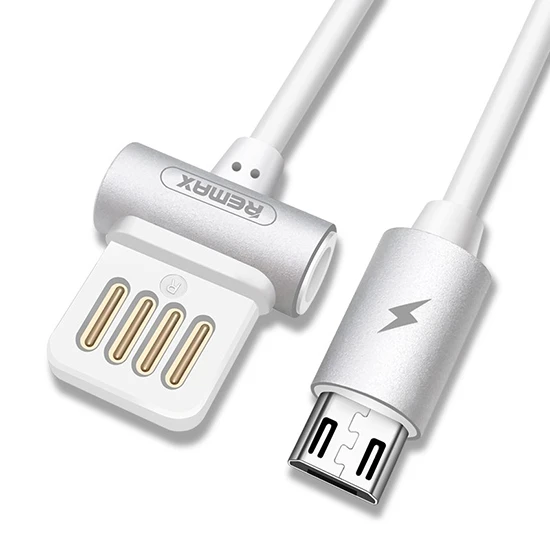 Oem REMAX Kabelis Waist Drum RC-082m – USB į Micro USB – baltos spalvos