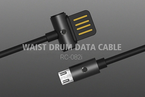 Oem REMAX Kabelis Waist Drum RC-082m – USB į Micro USB – Pilkas