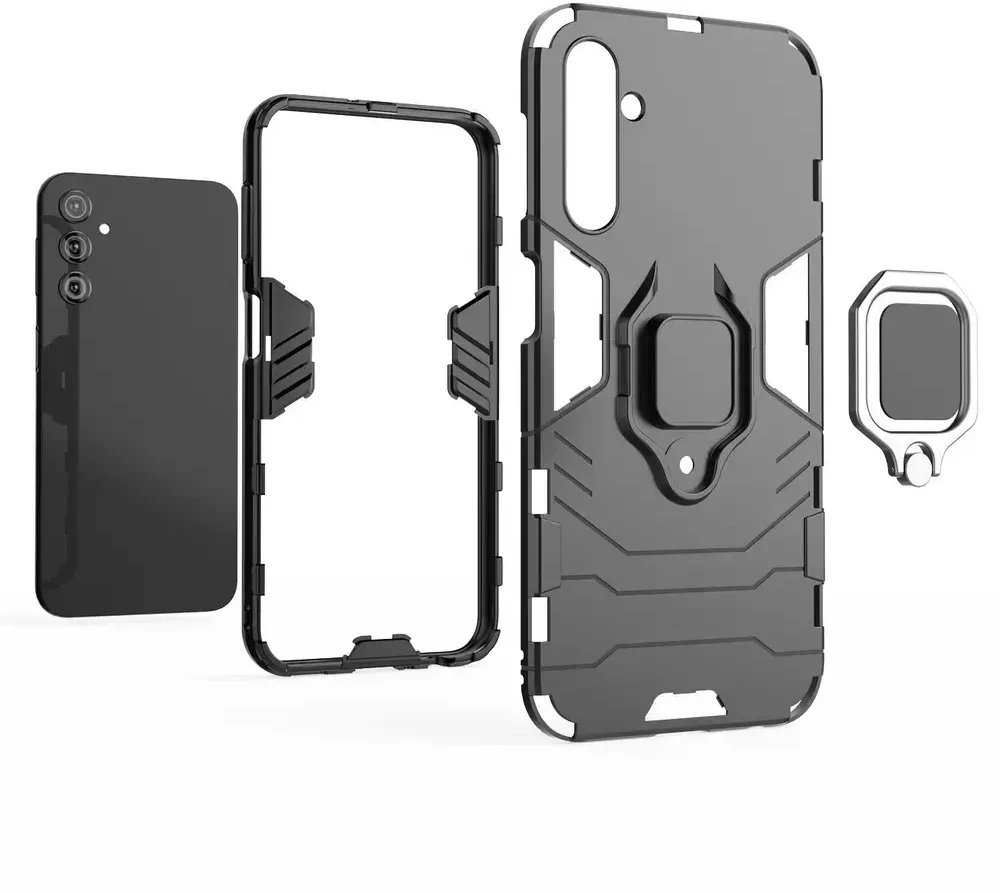 Hurtel Ring Armor Samsung Galaxy A24 4G armored magnetic holder ring dėklas telefonui juodos spalvos