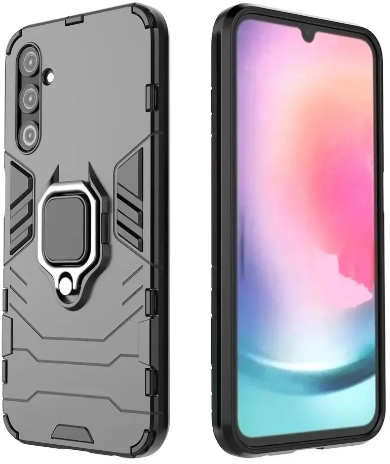 Hurtel Ring Armor Samsung Galaxy A24 4G armored magnetic holder ring dėklas telefonui juodos spalvos