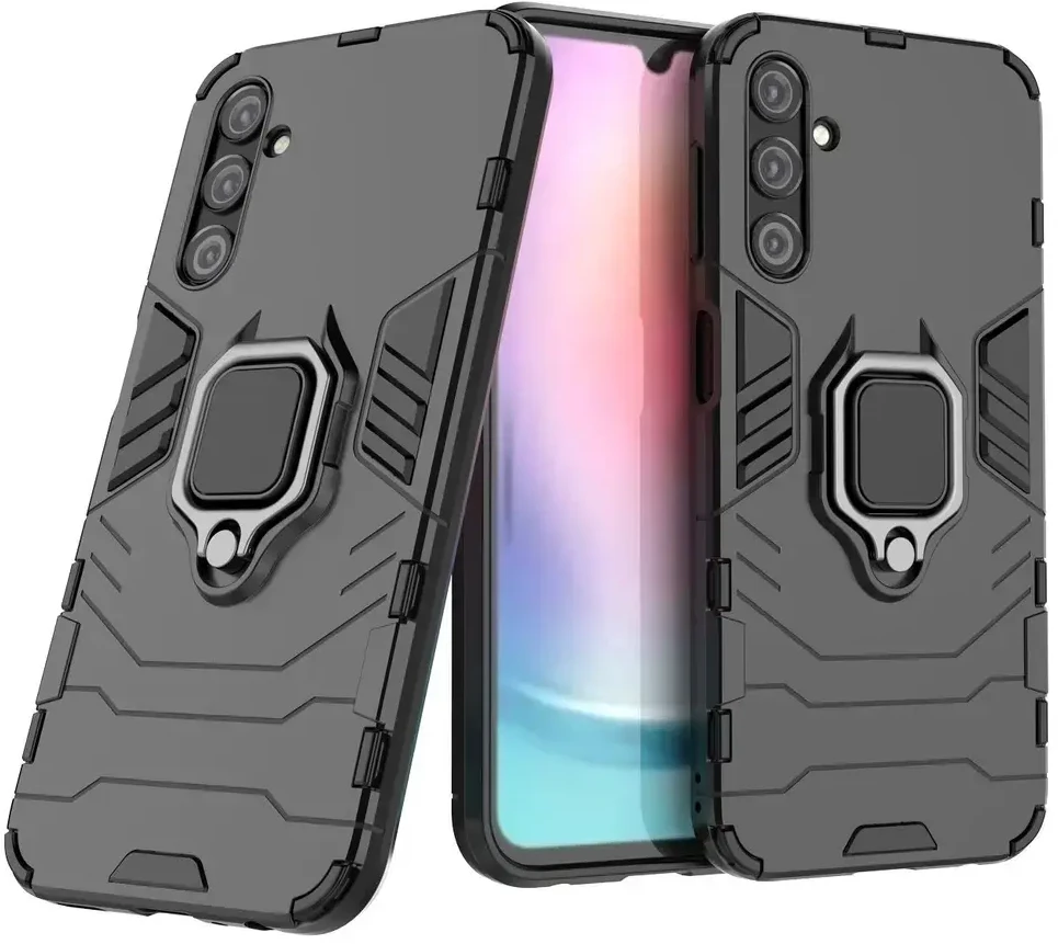 Hurtel Ring Armor Samsung Galaxy A24 4G armored magnetic holder ring dėklas telefonui juodos spalvos
